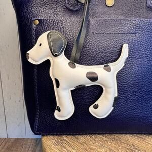 White Black Polka Dot Dog Purse Charm Poodle Dalmatian Dog Bag Charm Puppy Lover